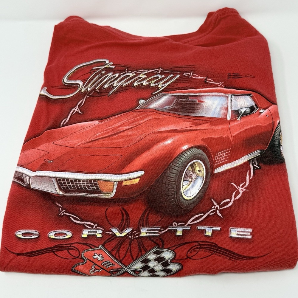 Joe Blow T's Chevy Corvette Stingray Men's Red T-Shirt 2XL